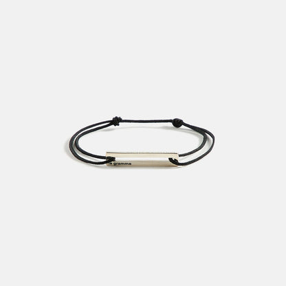 Men Kith Le Gramme 1.7g Cord Bracelet - Black / Silver