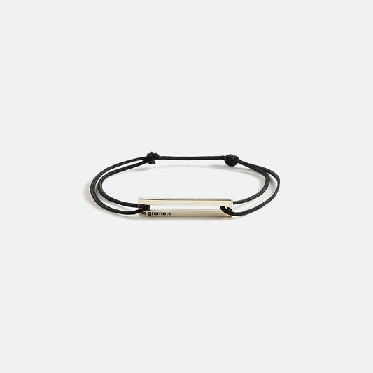 Men Kith Le Gramme 1.7g Cord Bracelet - Black / Silver