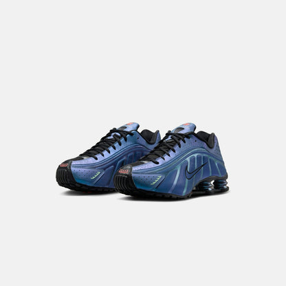 Men Kith Nike Shox R4 - Black / Hot Punch