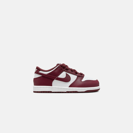 Kids Kith Nike PS Dunk Low - White / Redwood / Gym Red