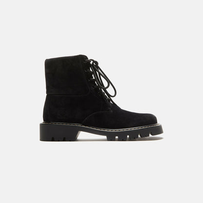 Men Kith Loewe Sierra Combat Ankle Boot - Black / Medium Tabacco