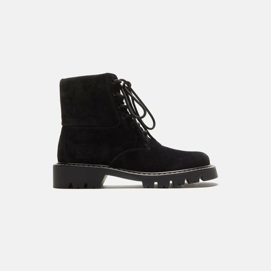 Men Kith Loewe Sierra Combat Ankle Boot - Black / Medium Tabacco