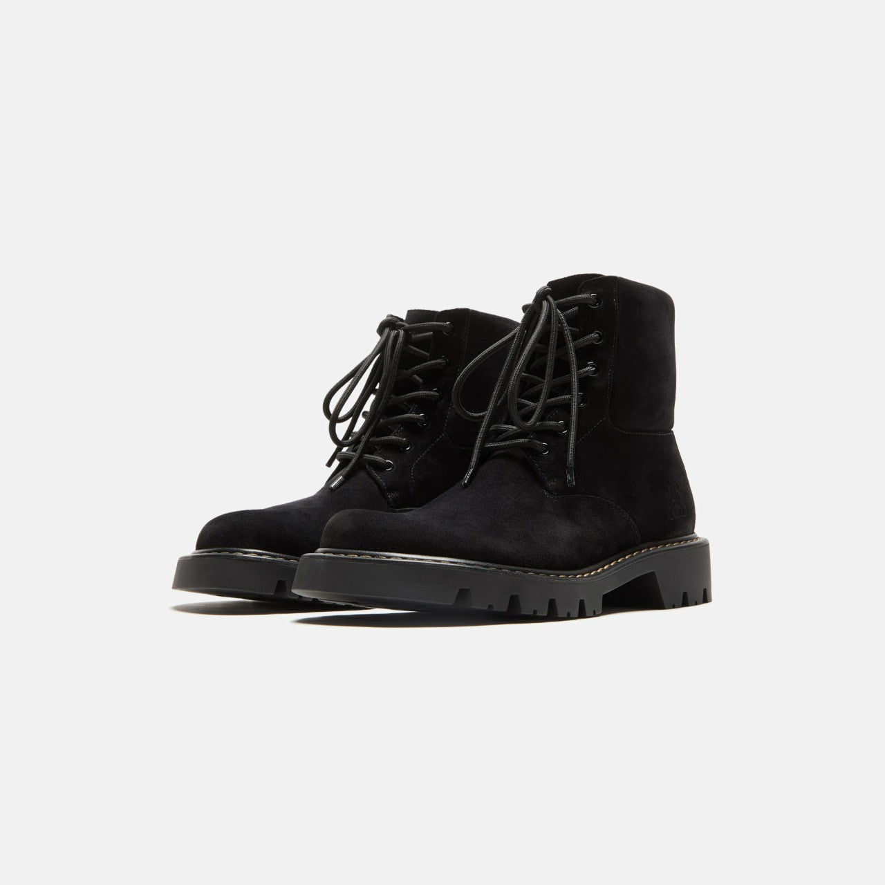 Men Kith Loewe Sierra Combat Ankle Boot - Black / Medium Tabacco