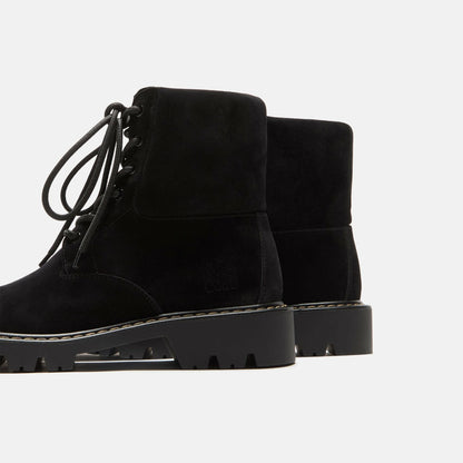 Men Kith Loewe Sierra Combat Ankle Boot - Black / Medium Tabacco