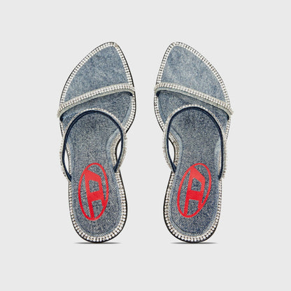 Women Kith Diesel D-Havanna SDL - Washed Denim / Strass Blue