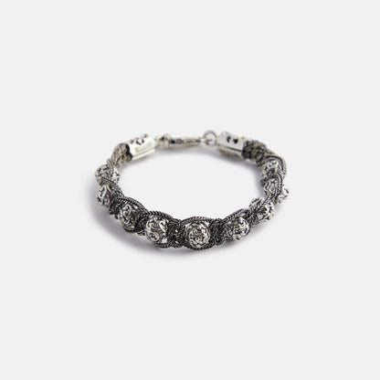 Men Kith Emanuele Bicocchi Arabesque Shamballa Bracelet - Silver