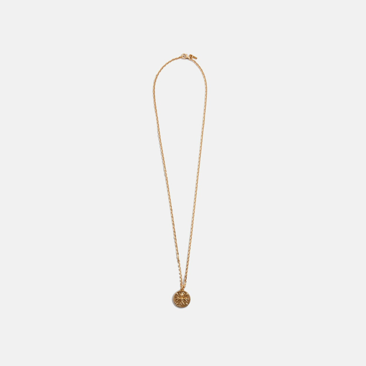 Men Kith Emanuele Bicocchi Lily Coin Pendant Necklace Large - Gold