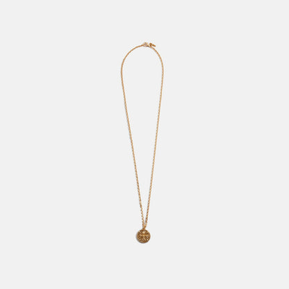 Men Kith Emanuele Bicocchi Lily Coin Pendant Necklace Large - Gold