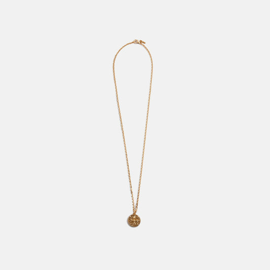 Men Kith Emanuele Bicocchi Lily Coin Pendant Necklace Large - Gold