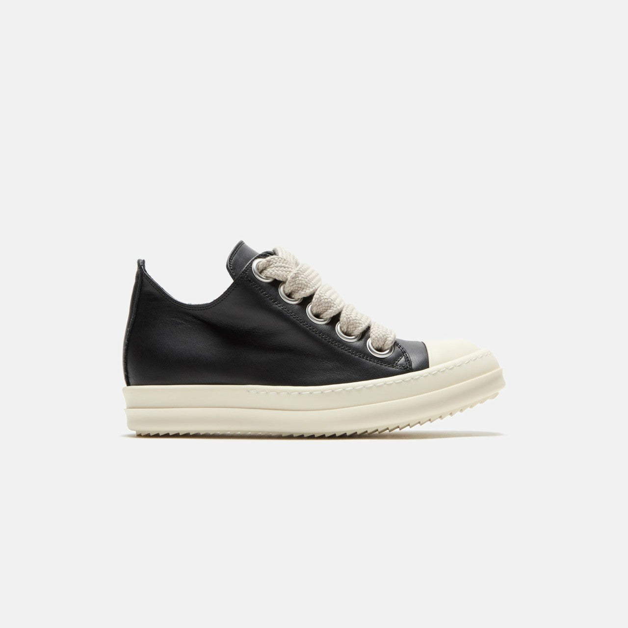 Women Kith Rick Owens WMNS Jumbo Laced Low Sneaks - Black / Pearl / Milk