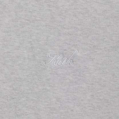 Men Kith Kith Interlock Williams V Full Zip Hoodie - Light Heather Grey