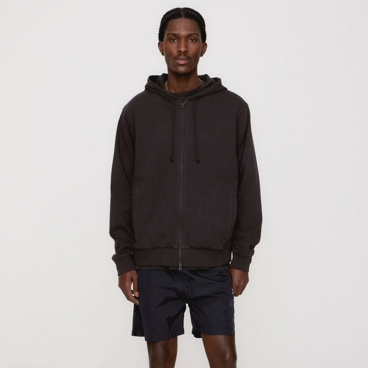 Men Kith Kith Interlock Williams V Full Zip Hoodie - Studio