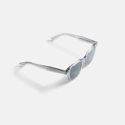 Men Kith Garrett Leight Mr. Leight Rell Sunglass - Chandelier Silver / Blue Smo