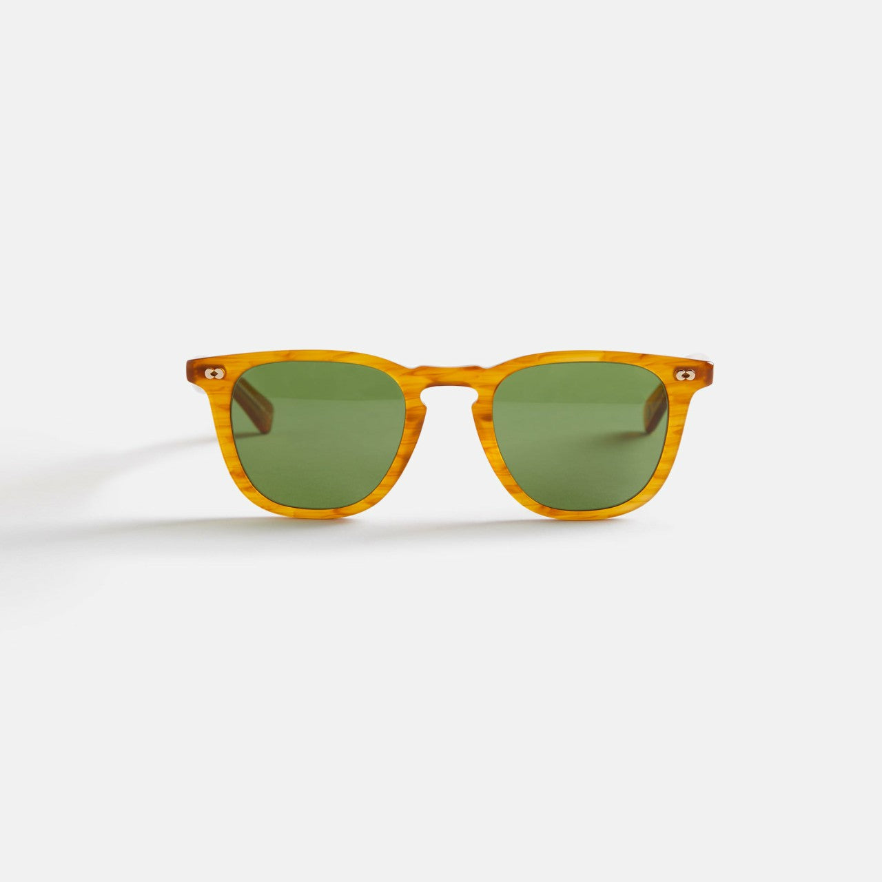 Men Kith Garrett Leight Brooks X Sun Sunglasses - Butterscotch / Pure Green