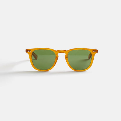 Men Kith Garrett Leight Brooks X Sun Sunglasses - Butterscotch / Pure Green