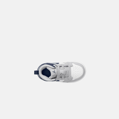 Kids Kith Jordan TD Air Jordan 1 Mid - White / Midnight Navy / Wolf Grey