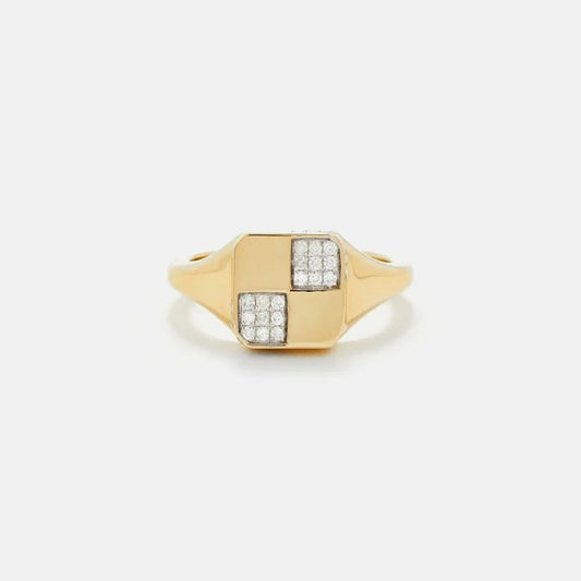 Women Kith Yvonne Leon Baby Chevaliere Damier - Yellow Gold