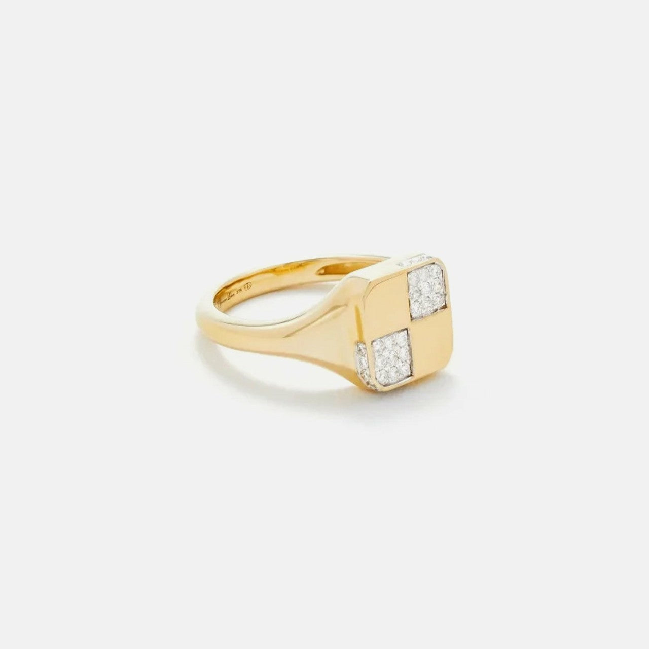 Women Kith Yvonne Leon Baby Chevaliere Damier - Yellow Gold