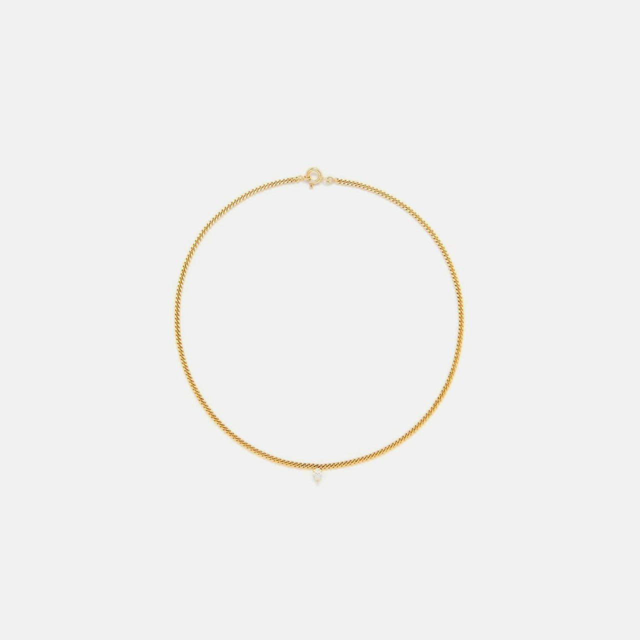 Women Kith Yvonne Leon Collier Gourmette Flottant Diamant Poire - Yellow