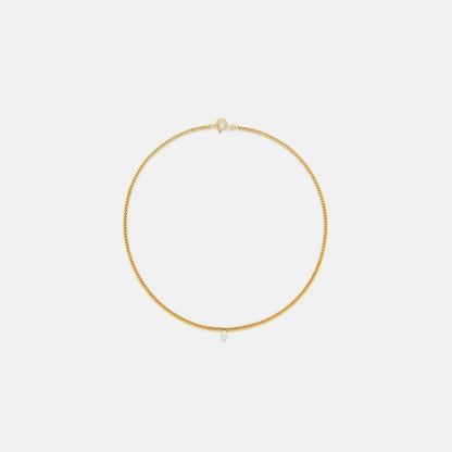 Women Kith Yvonne Leon Collier Gourmette Flottant Diamant Poire - Yellow