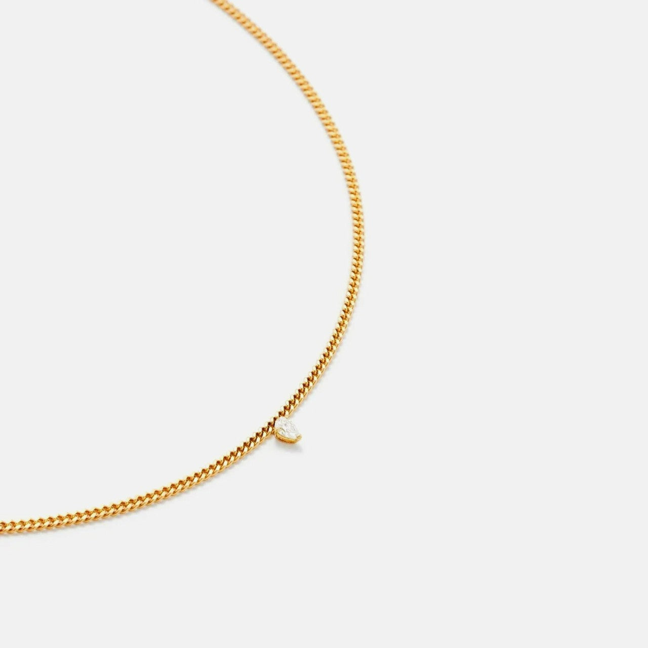 Women Kith Yvonne Leon Collier Gourmette Flottant Diamant Poire - Yellow