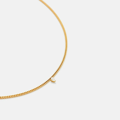 Women Kith Yvonne Leon Collier Gourmette Flottant Diamant Poire - Yellow