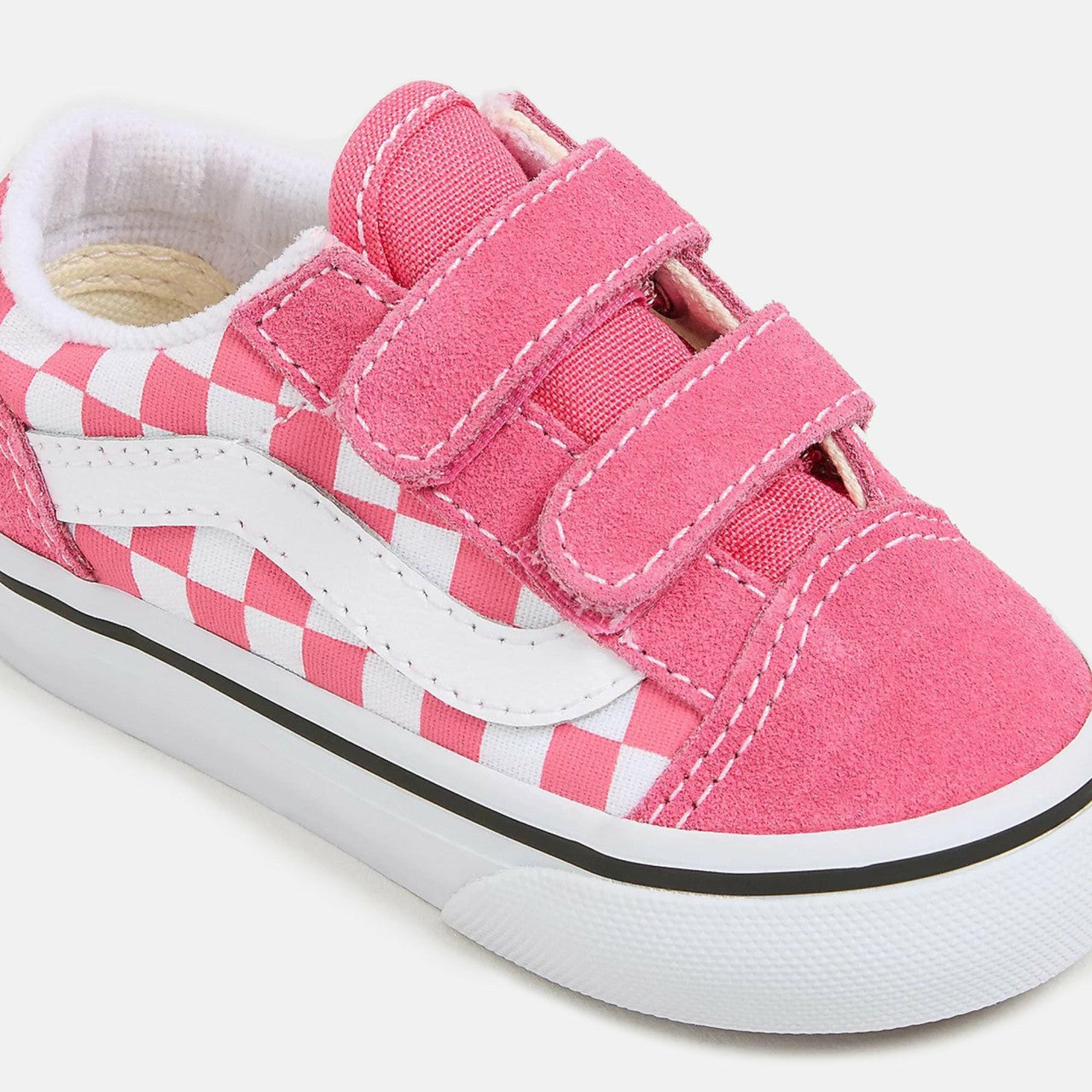 Kids Kith VANS TD Old Skool V Crib - Color Theory / Checkerboard / Honeysuckle