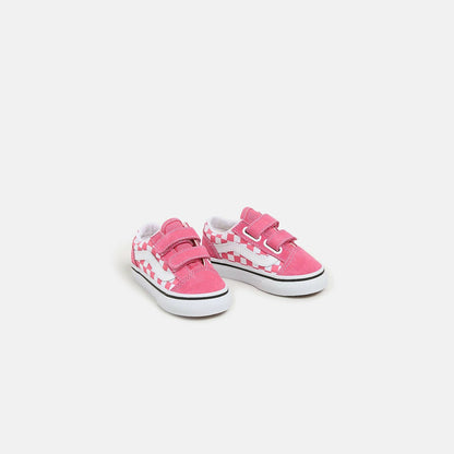 Kids Kith VANS TD Old Skool V Crib - Color Theory / Checkerboard / Honeysuckle