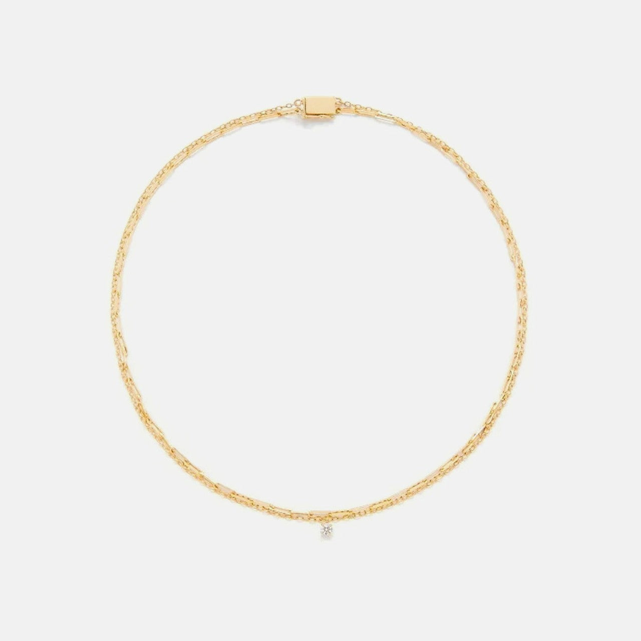 Women Kith Yvonne Leon Collier Double Solitaire PM - Yellow Gold