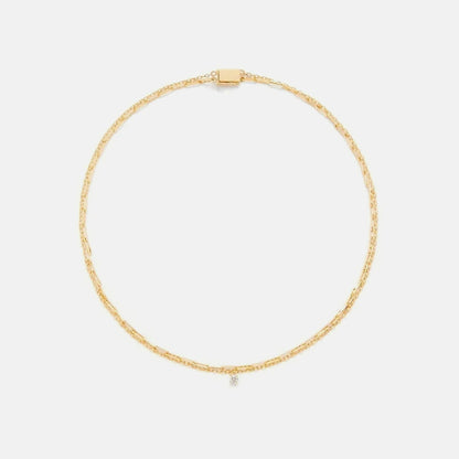Women Kith Yvonne Leon Collier Double Solitaire PM - Yellow Gold
