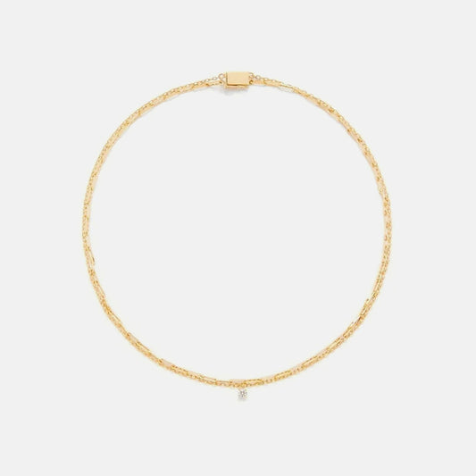 Women Kith Yvonne Leon Collier Double Solitaire PM - Yellow Gold