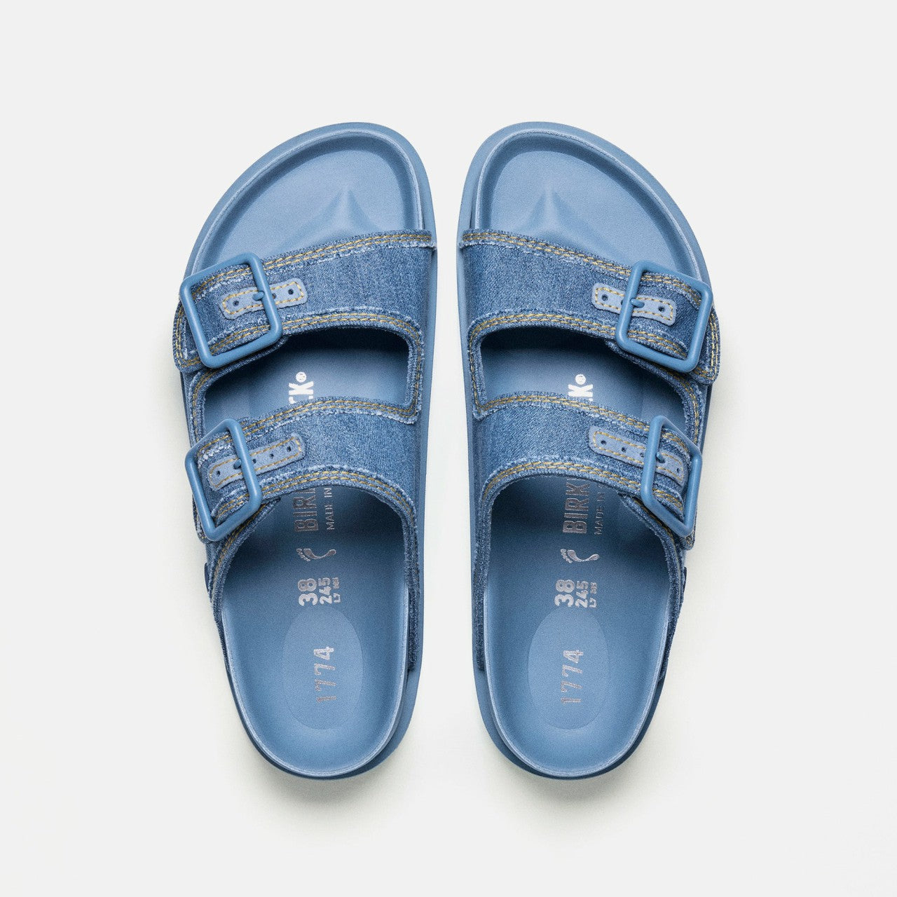 Men|Women Kith Birkenstock WMNS 1774 Arizona - Faded Denim