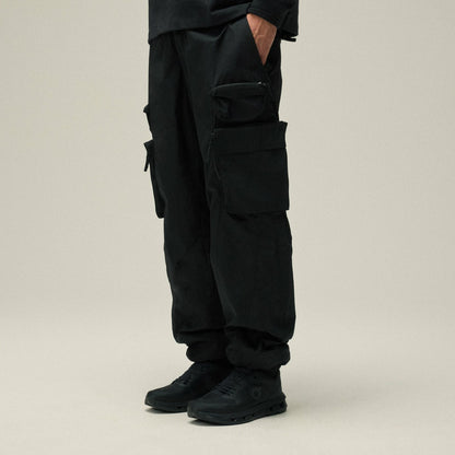 Men Kith Kith Wrinkle Nylon Chauncey Cargo Pant - Black