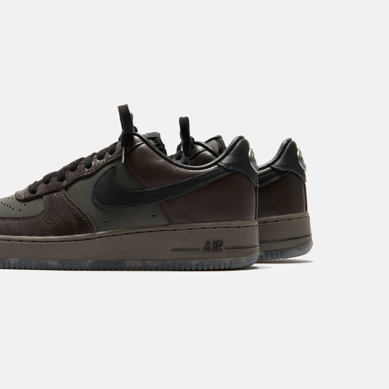 Men|Women Kith Nike Air Force 1 Low - Black Tea / Black / Petra Brown