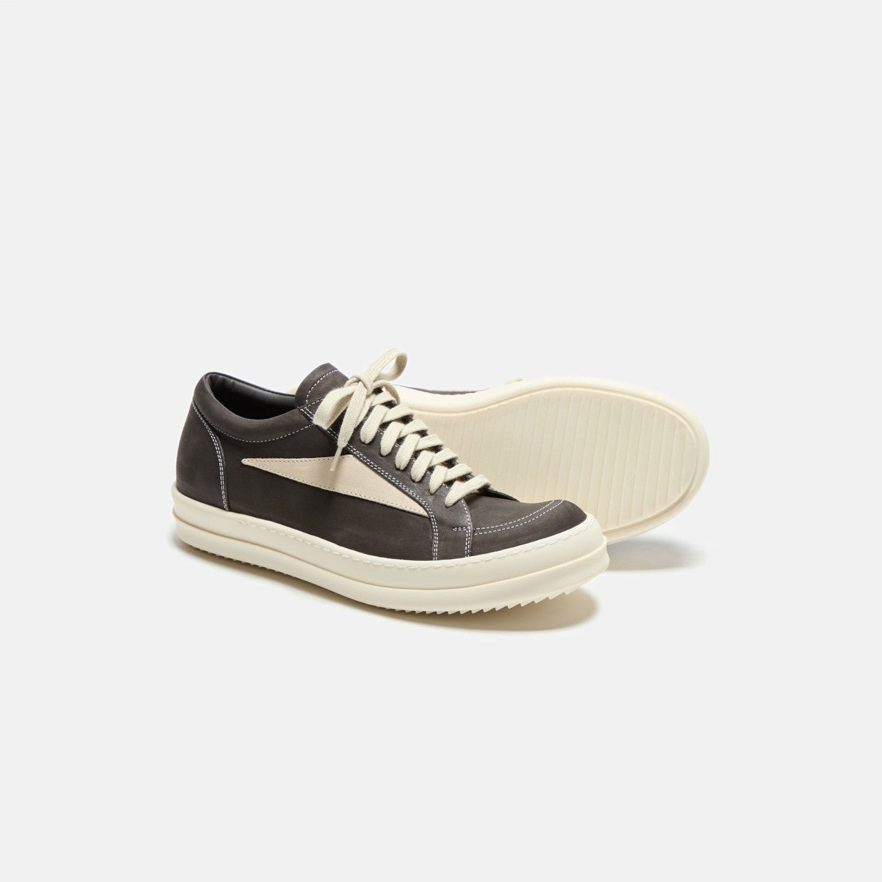 Women Kith Rick Owens WMNS Vintage Sneaks - Dark Dust / Milk