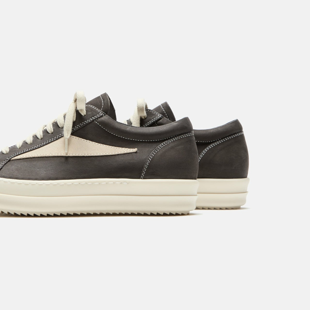 Women Kith Rick Owens WMNS Vintage Sneaks - Dark Dust / Milk
