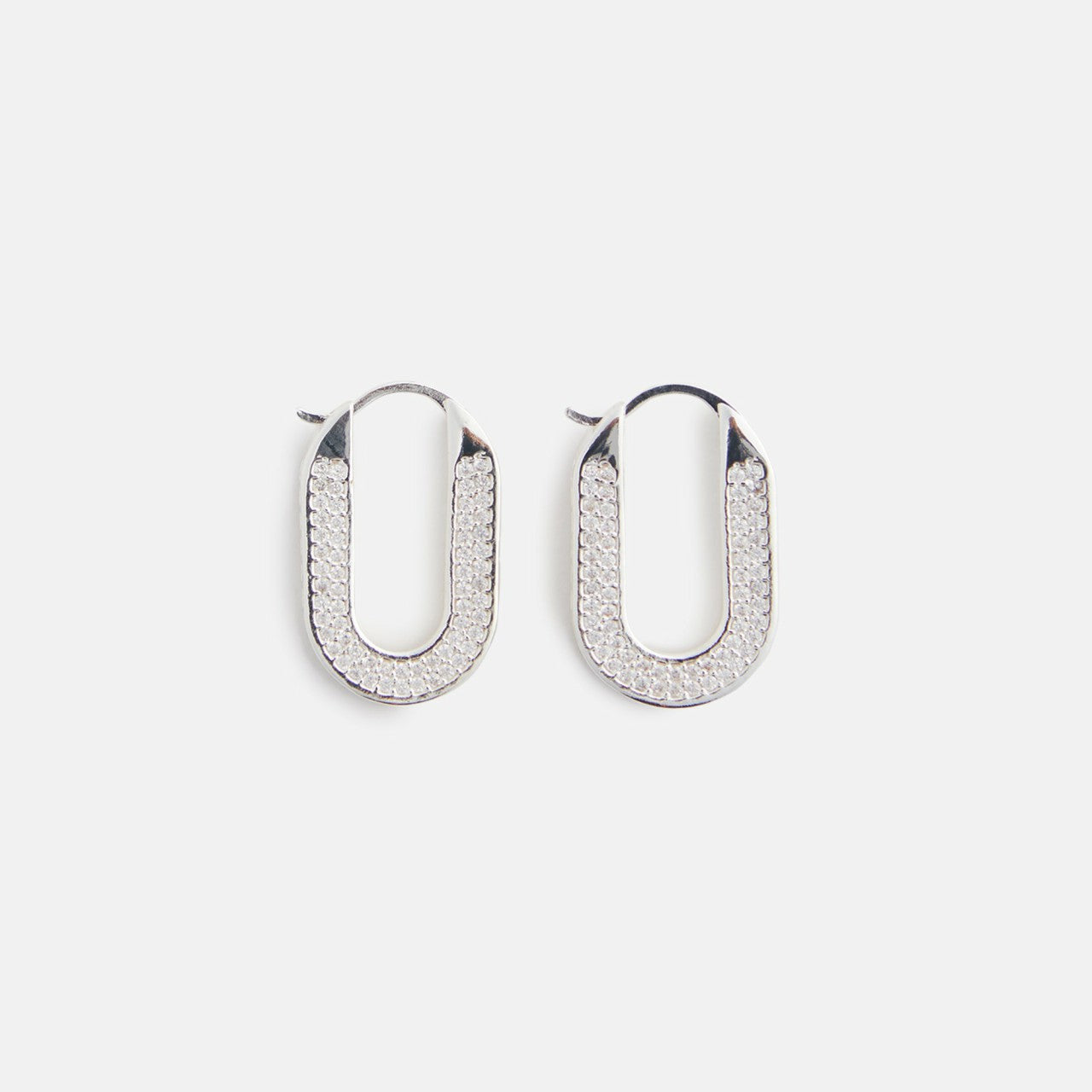 Women Kith Crystal Haze Travel Gift Hoops - Silver