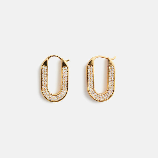 Women Kith Crystal Haze Travel Gift Hoops - Gold