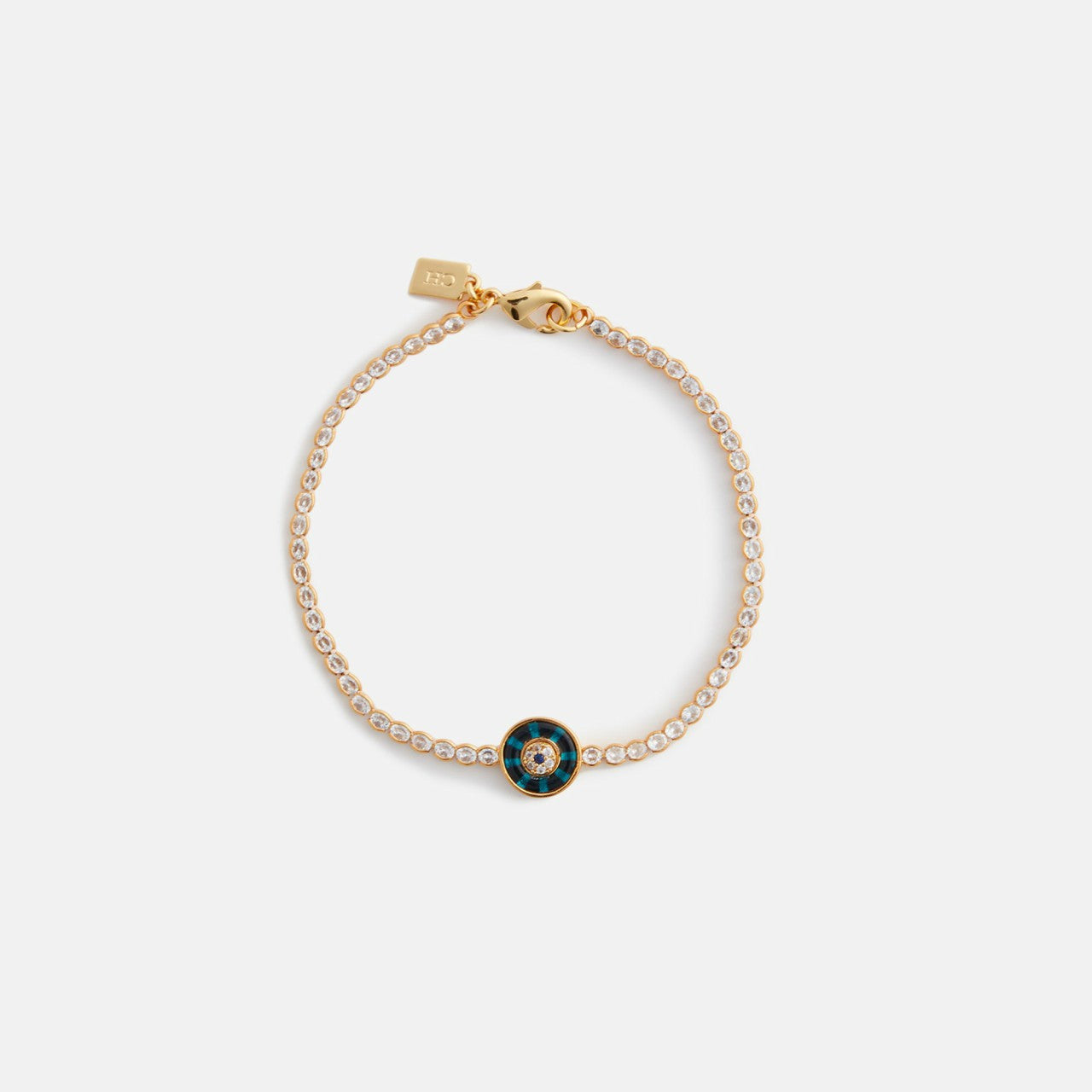 Women Kith Crystal Haze Evil Eye Protection Bracelet - Gold