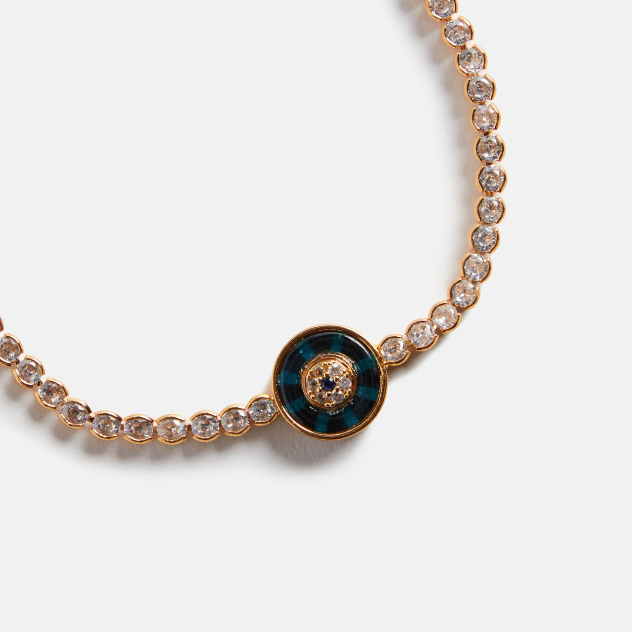 Women Kith Crystal Haze Evil Eye Protection Bracelet - Gold