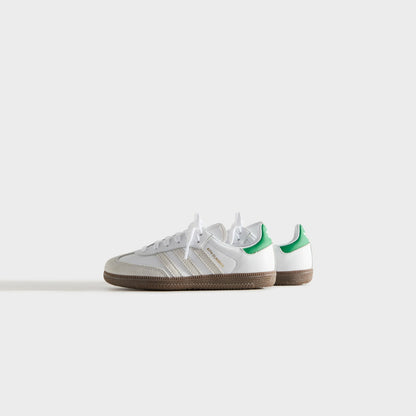 Kids Kith Kith Kids Classics for adidas Originals PS Samba - White / Fairway Gre