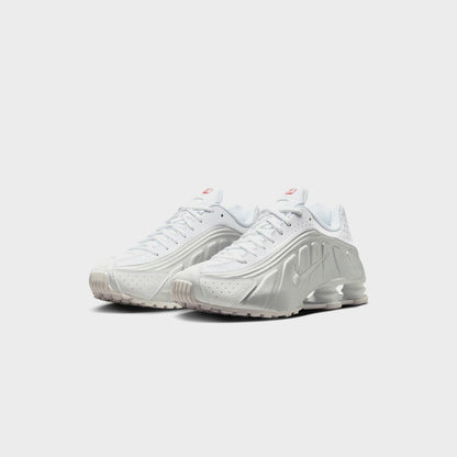 Men Kith Nike Shox R4 - White / Metallic Silver / White / Bright Crimson