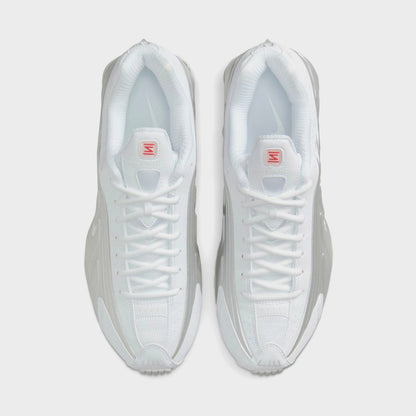 Men Kith Nike Shox R4 - White / Metallic Silver / White / Bright Crimson