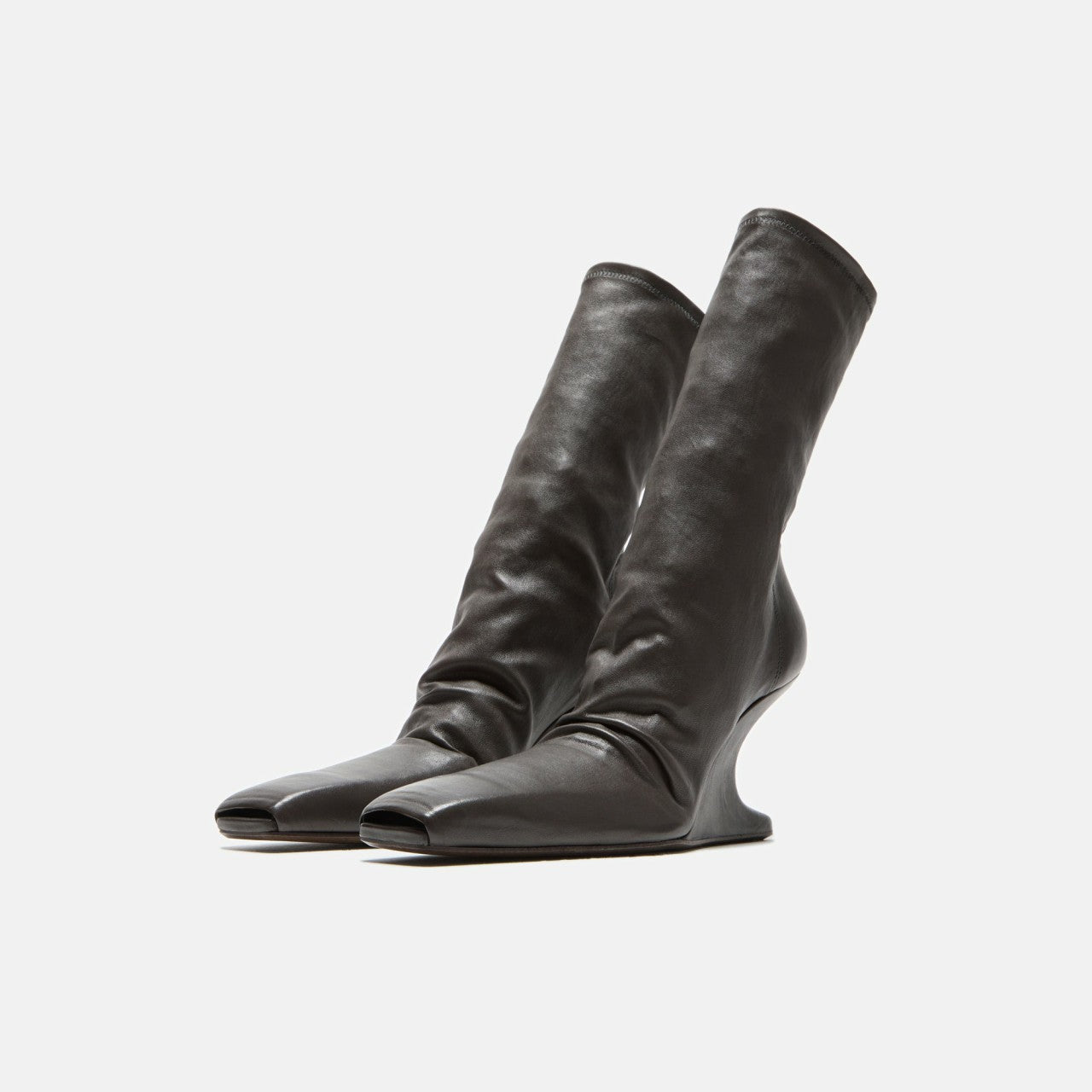 Men|Women Kith Rick Owens WMNS Cantilever 8 Wedge Ankle Boot - Dark Dust Stivali in P