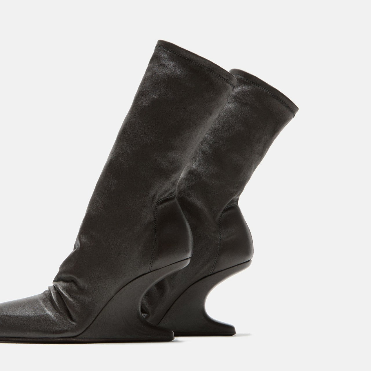 Men|Women Kith Rick Owens WMNS Cantilever 8 Wedge Ankle Boot - Dark Dust Stivali in P