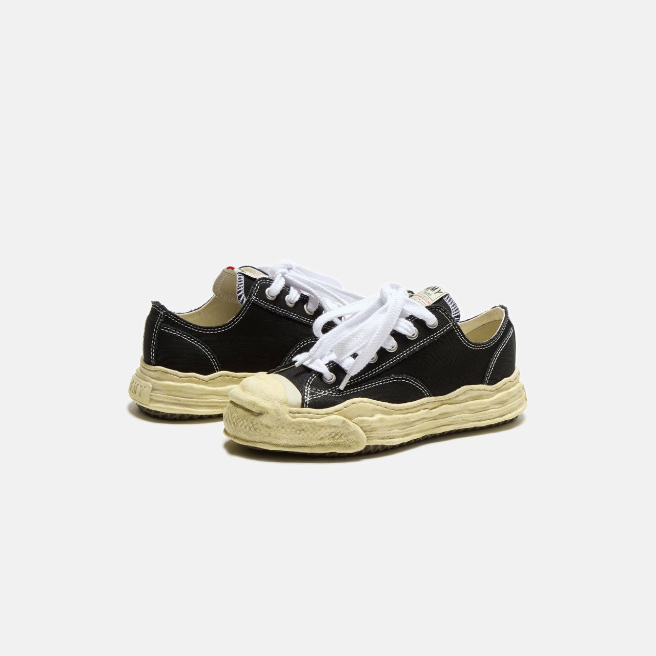 Men Kith Mihara Yasuhiro Hank Original Sole Low Top - Garment Dyed Black