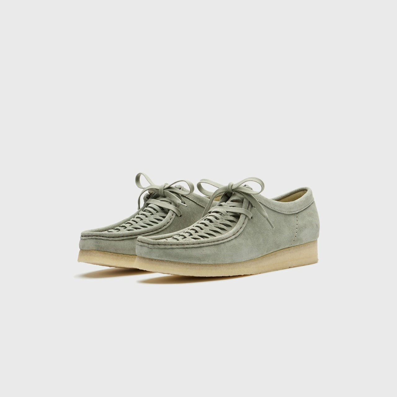 Men Kith Clarks Wallabee Weave - Sage Suede