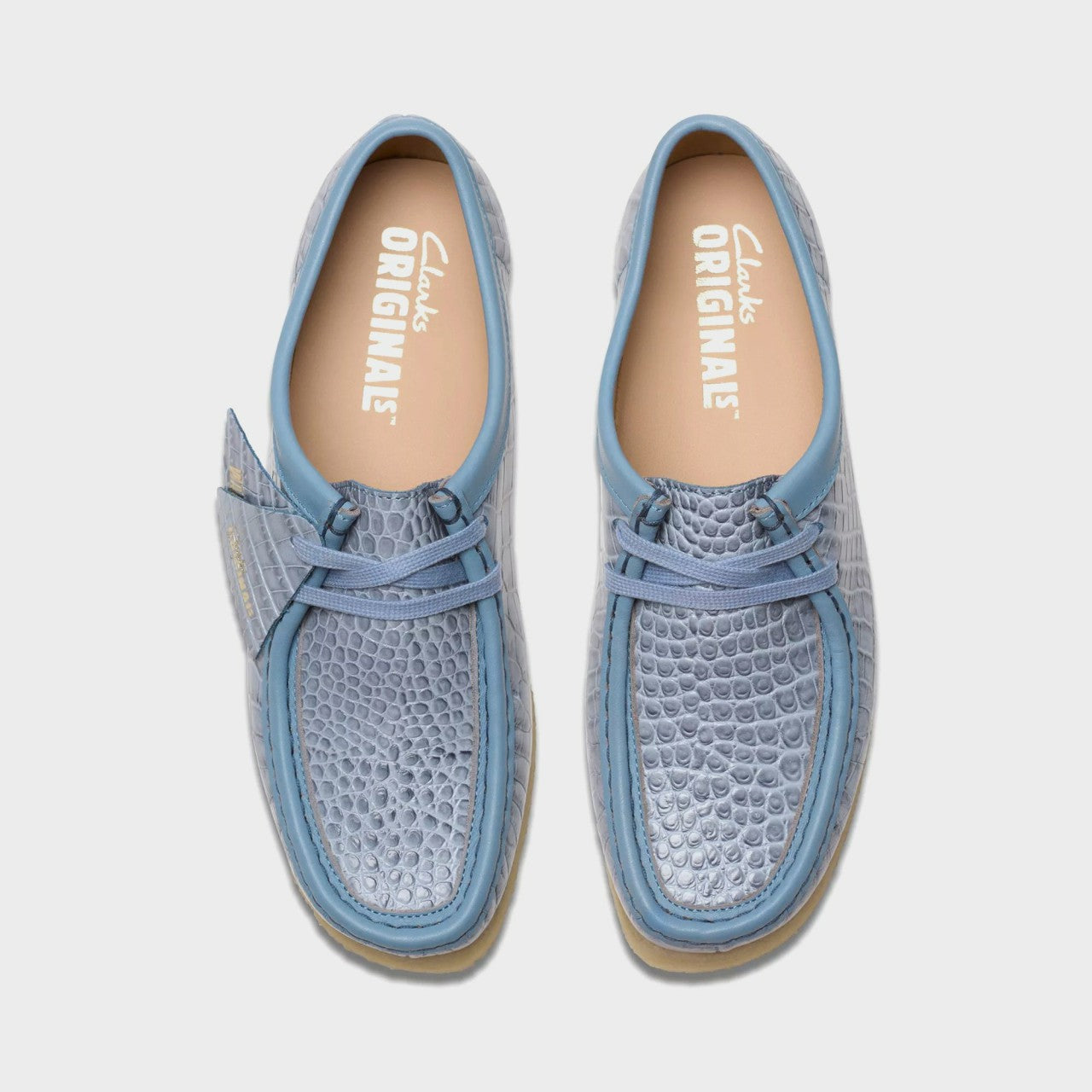 Women|Men Kith Clarks Wallabee - Powder Blue Croc