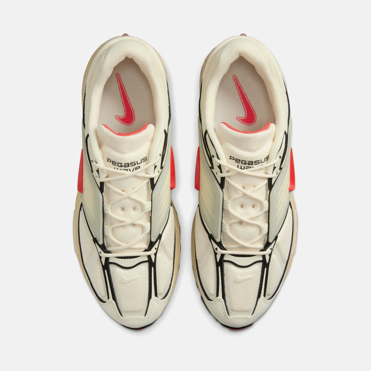 Men|Women Kith Nike Air Pegasus Wave - Coconut Milk / Black-Coconut Milk / Picante Re