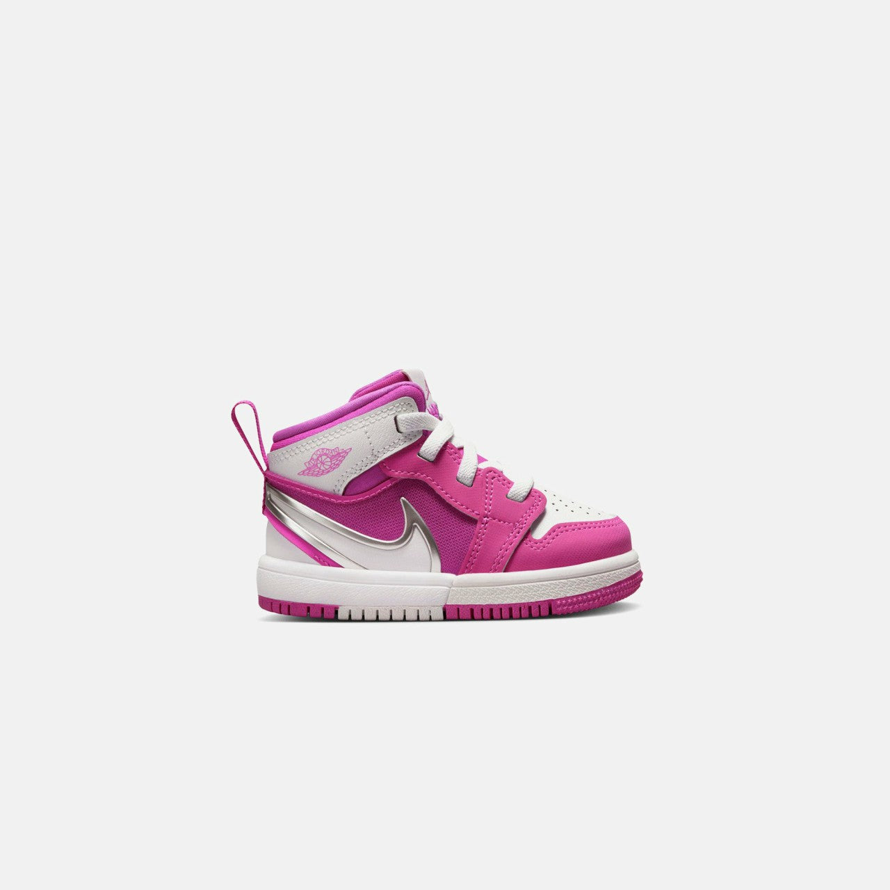 Kids Kith Jordan TD Air Jordan 1 Mid RM Easyon - Fire Pink / White